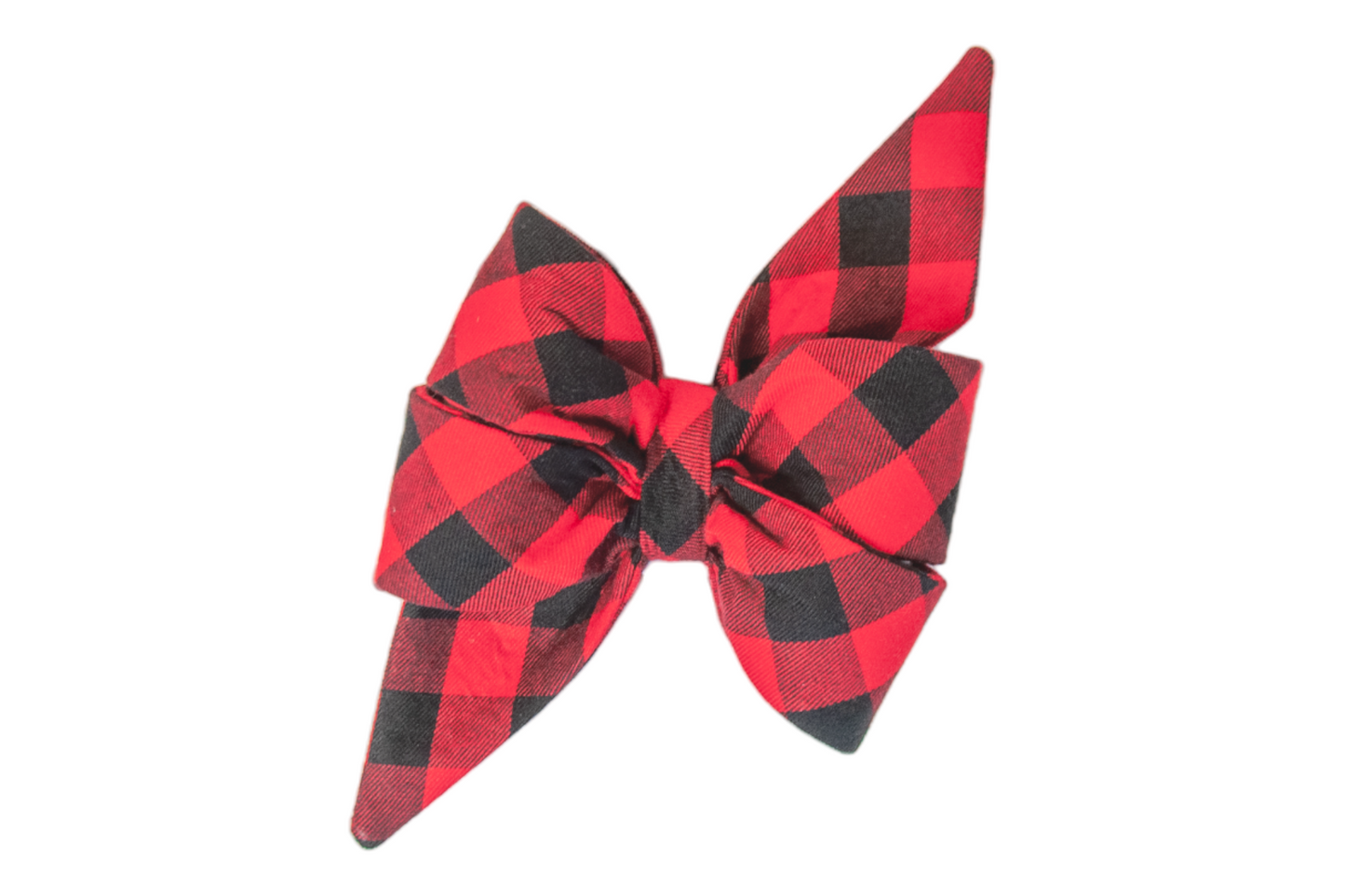 Red & Black Buffalo Plaid Belle Bow - Crew LaLa