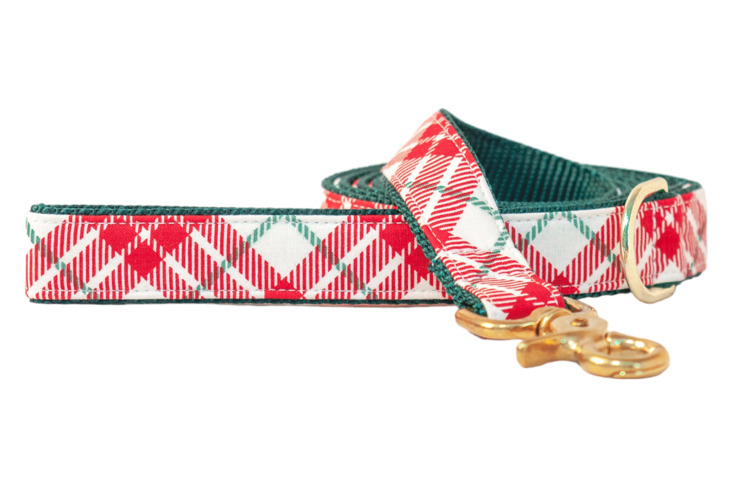 Red Present Plaid Matching Leash - Crew LaLa