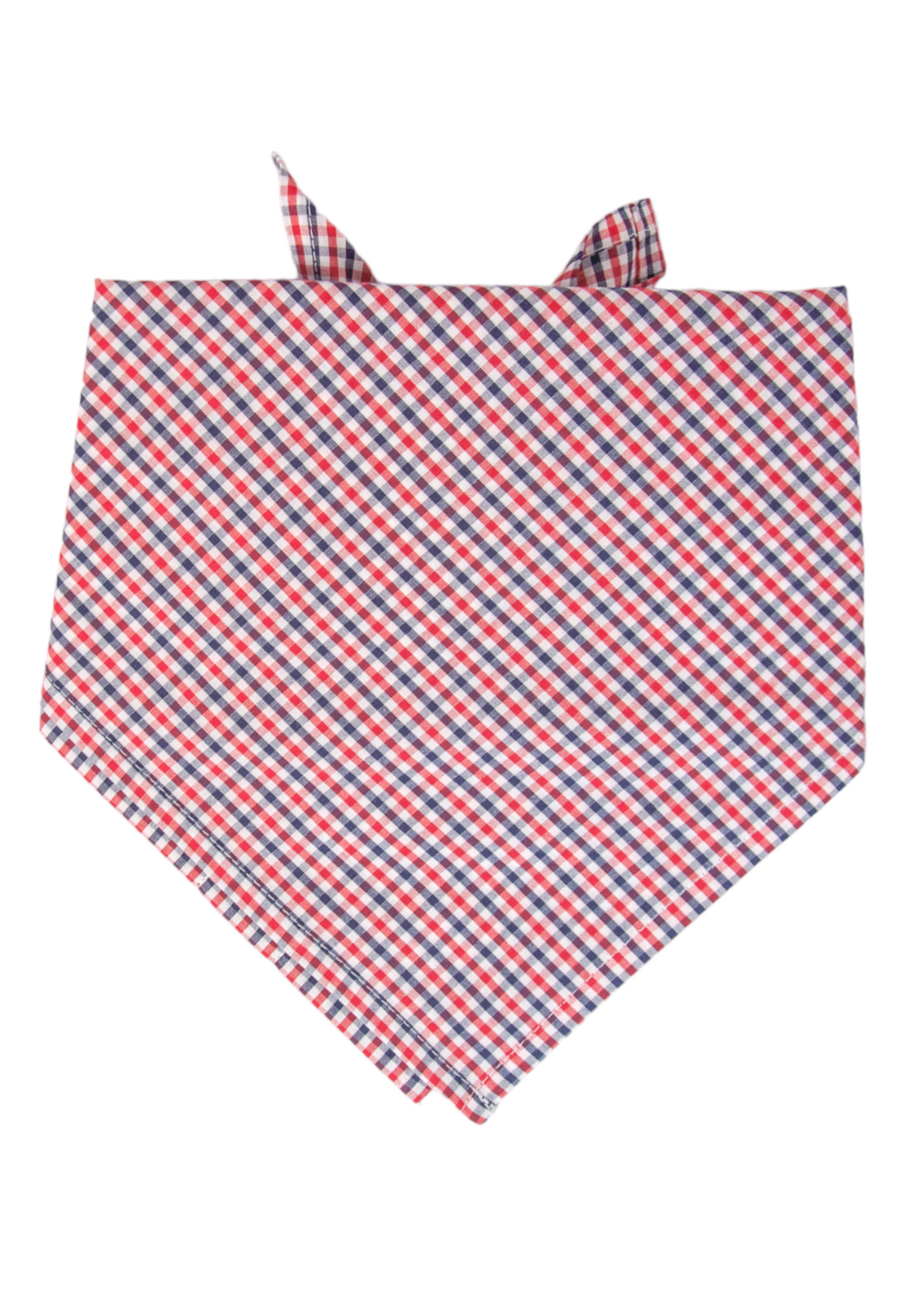 Red White and Blue Gingham Dog Bandana - Crew LaLa