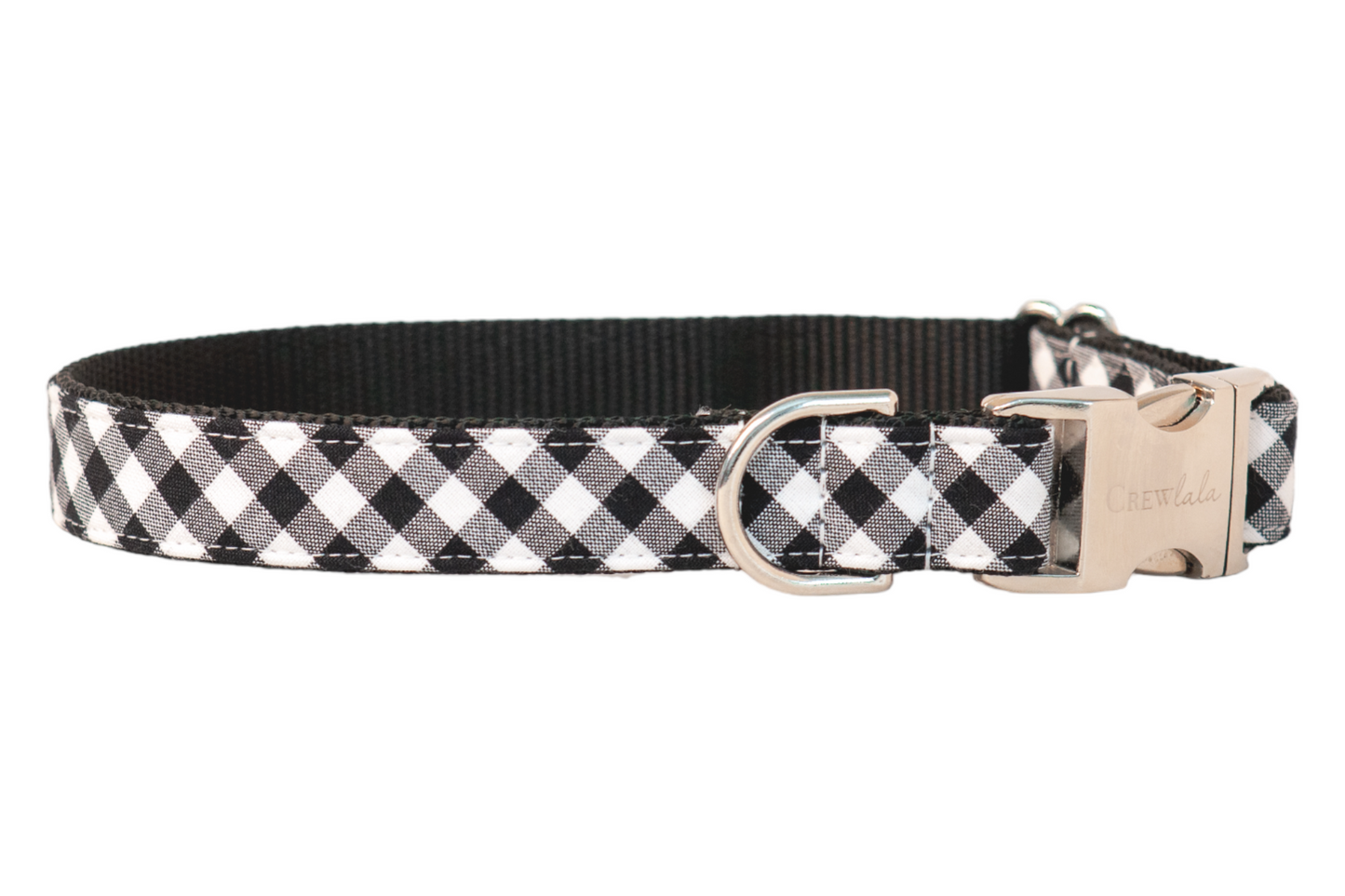 Black Picnic Plaid Dog Collar - Crew LaLa