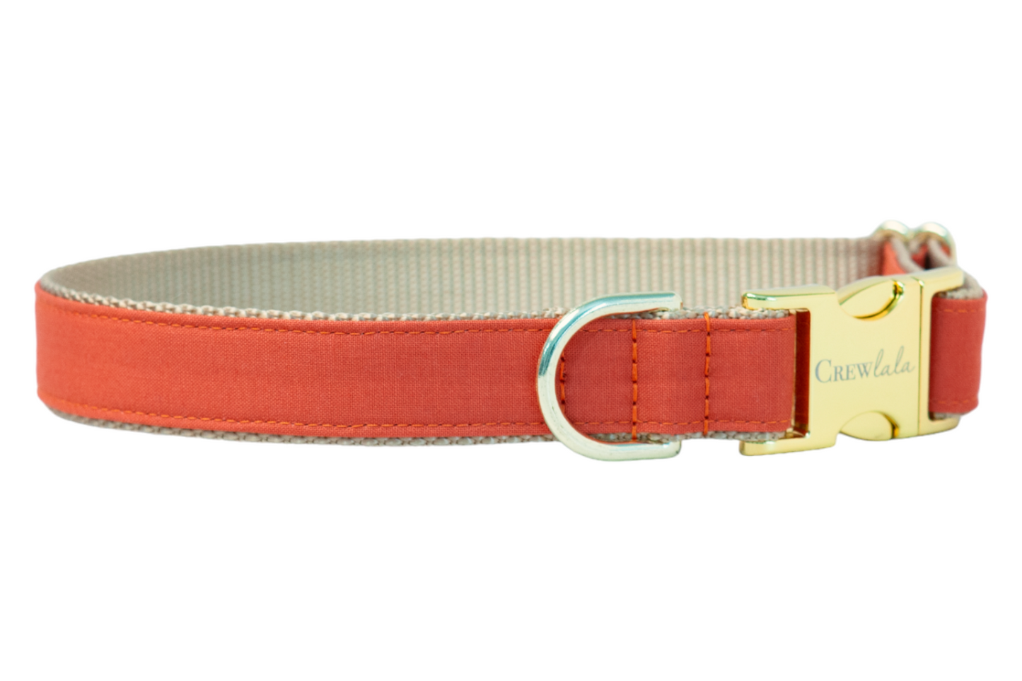 Burnt Orange Belle Bow Dog Collar - Crew LaLa