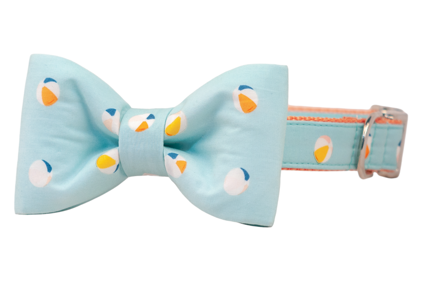 Beach Balls Bow Tie Dog Collar