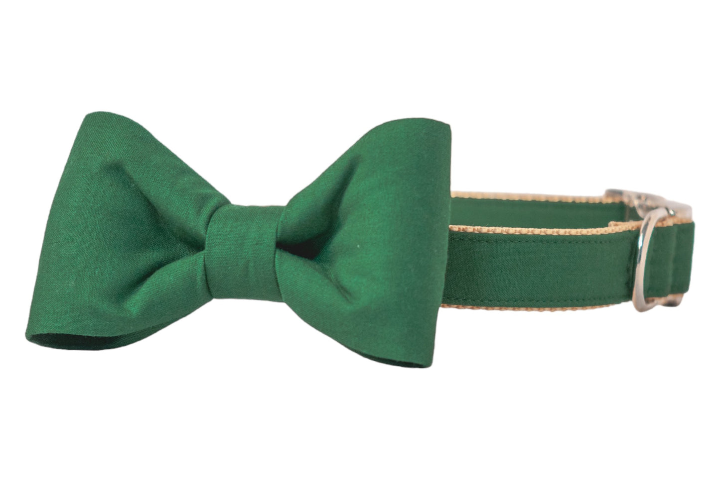 Kelly Green Bow Tie Dog Collar - Crew LaLa