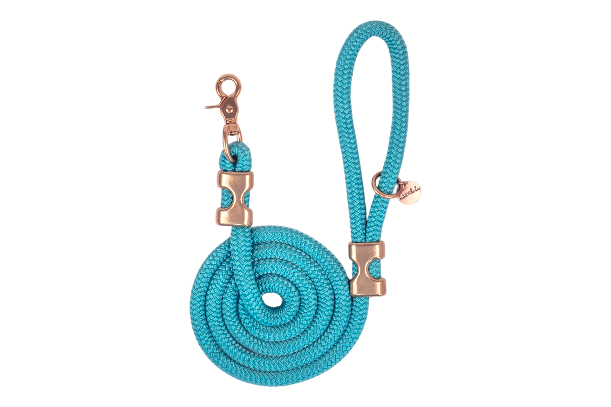5 ft Ice Blue Rope Dog Leash - Crew LaLa