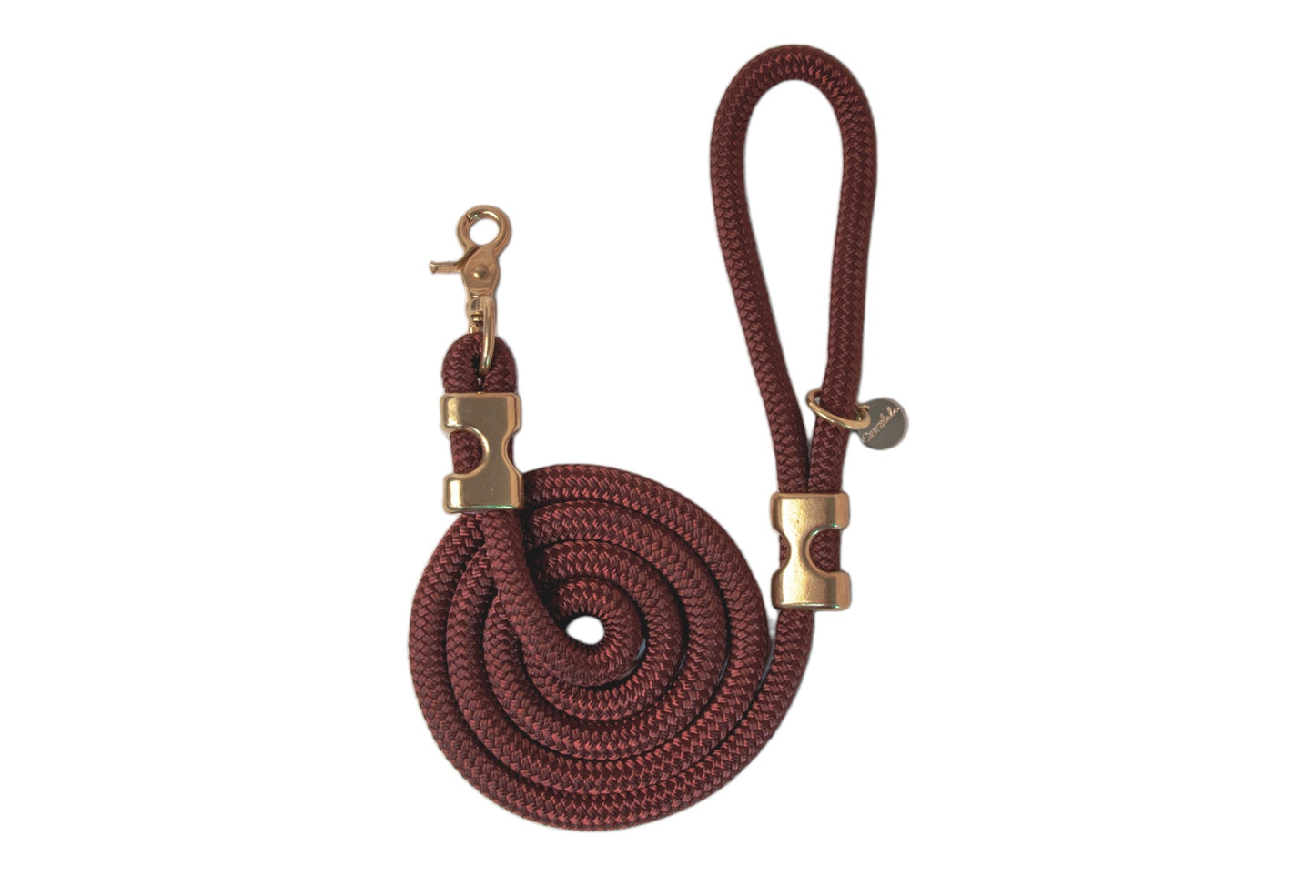 5 ft Burgundy Rope Dog Leash - Crew LaLa