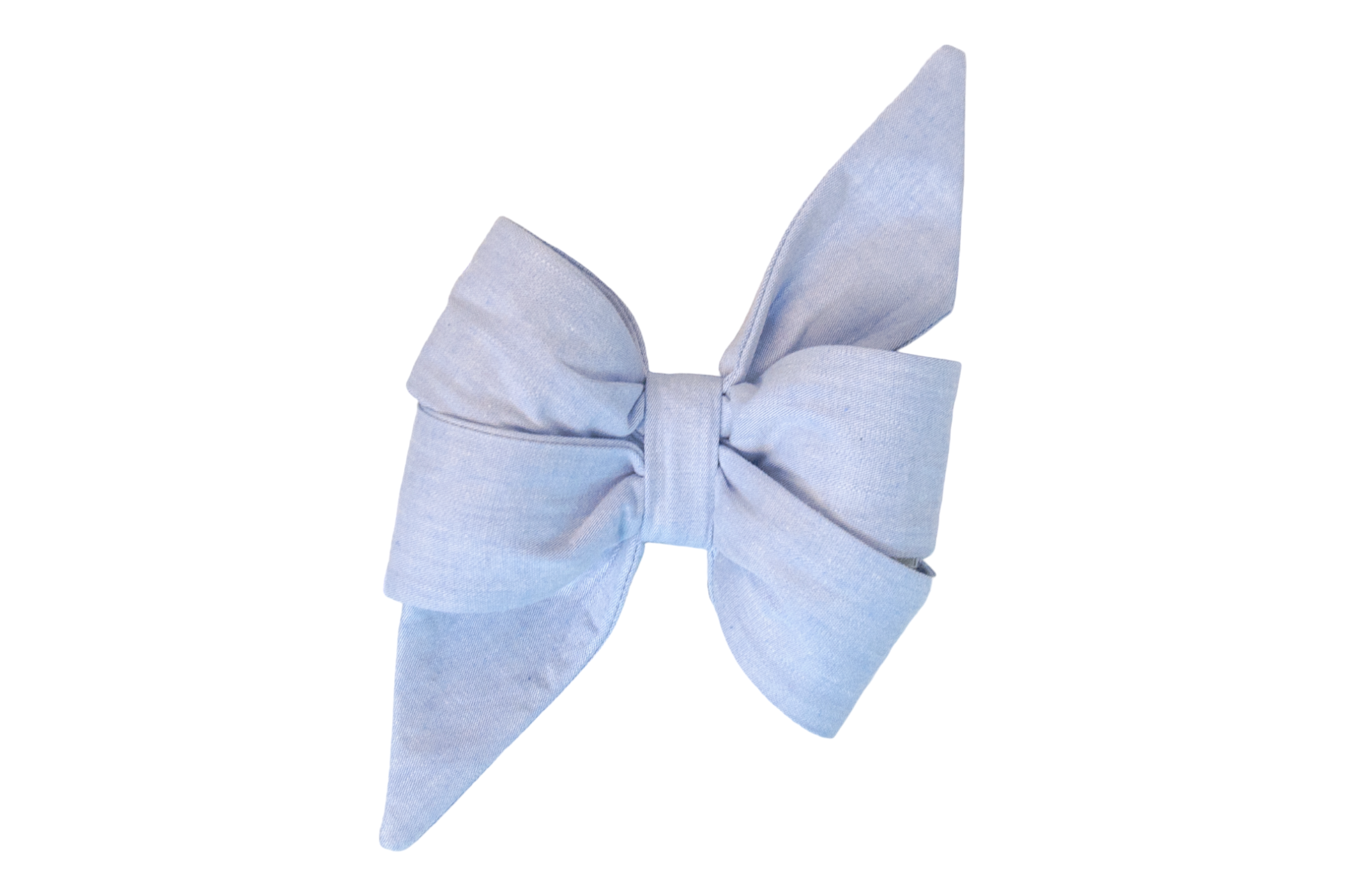 Powder Blue Linen Dog Belle Bow - Crew LaLa