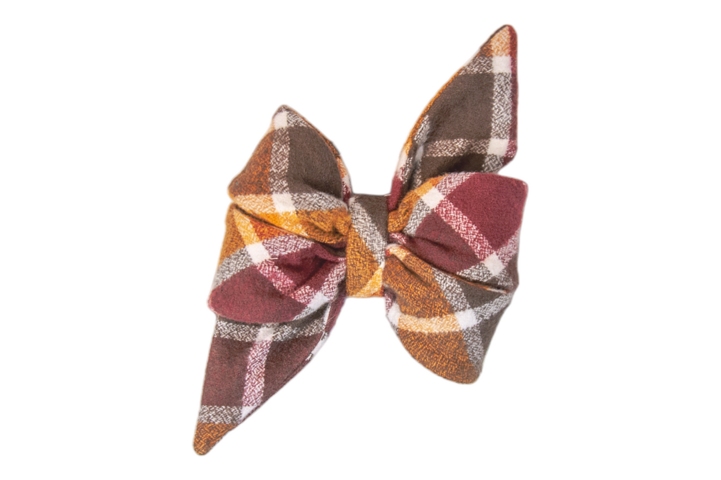 Spiced Cider Flannel Belle Bow - Crew LaLa