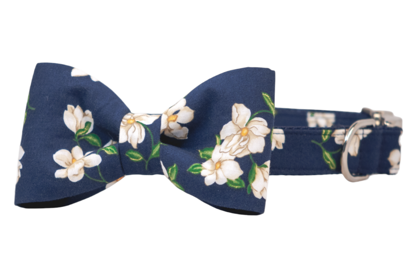 Midnight Magnolias Bow Tie Dog Collar - Crew LaLa