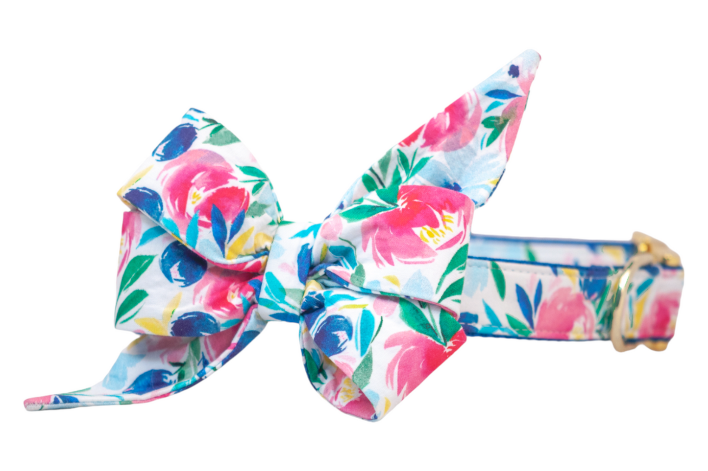 Floral Gallery Belle Bow Dog Collar - Crew LaLa