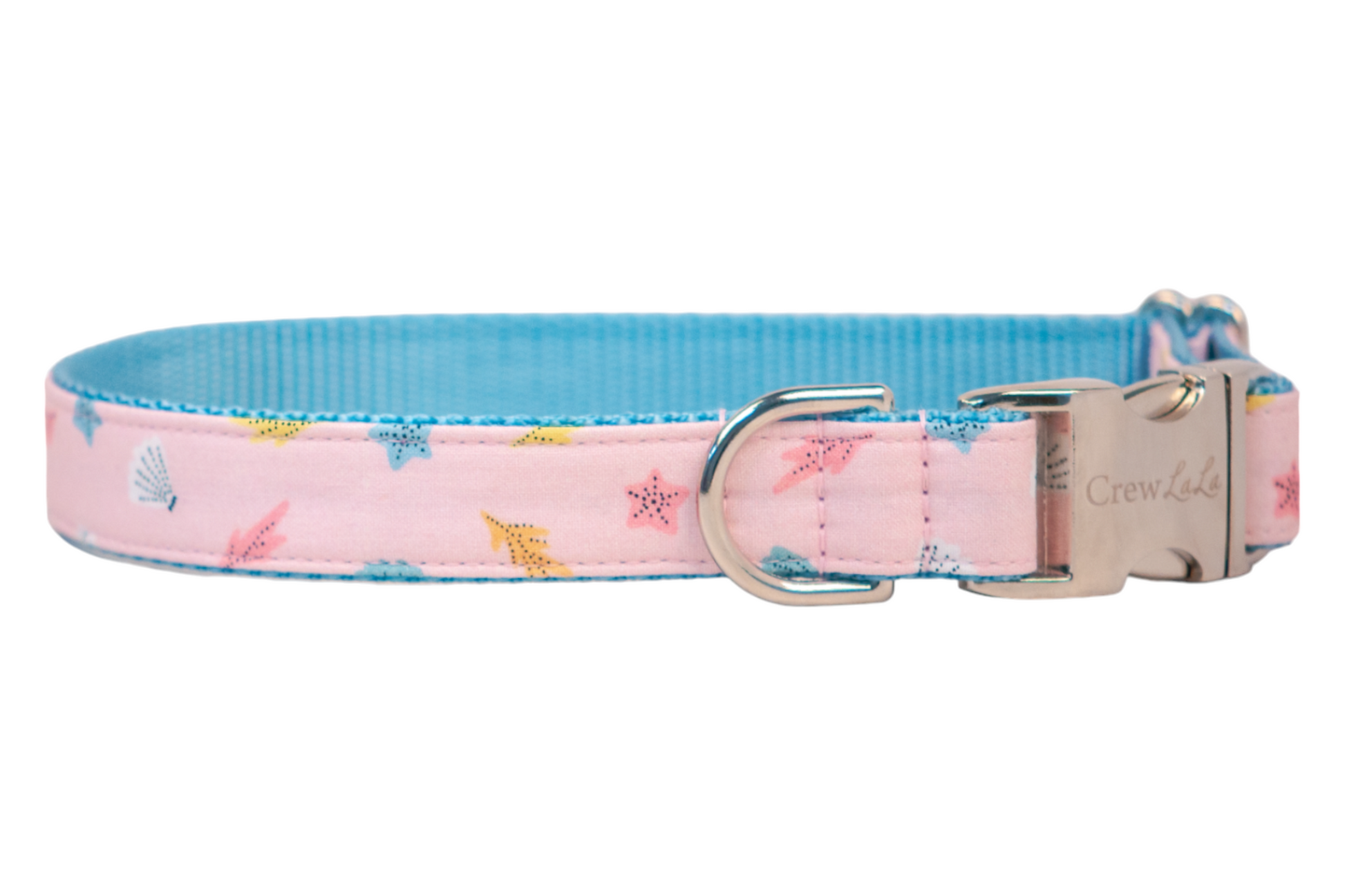 Pink Beach Bow Tie Dog Collar - Crew LaLa