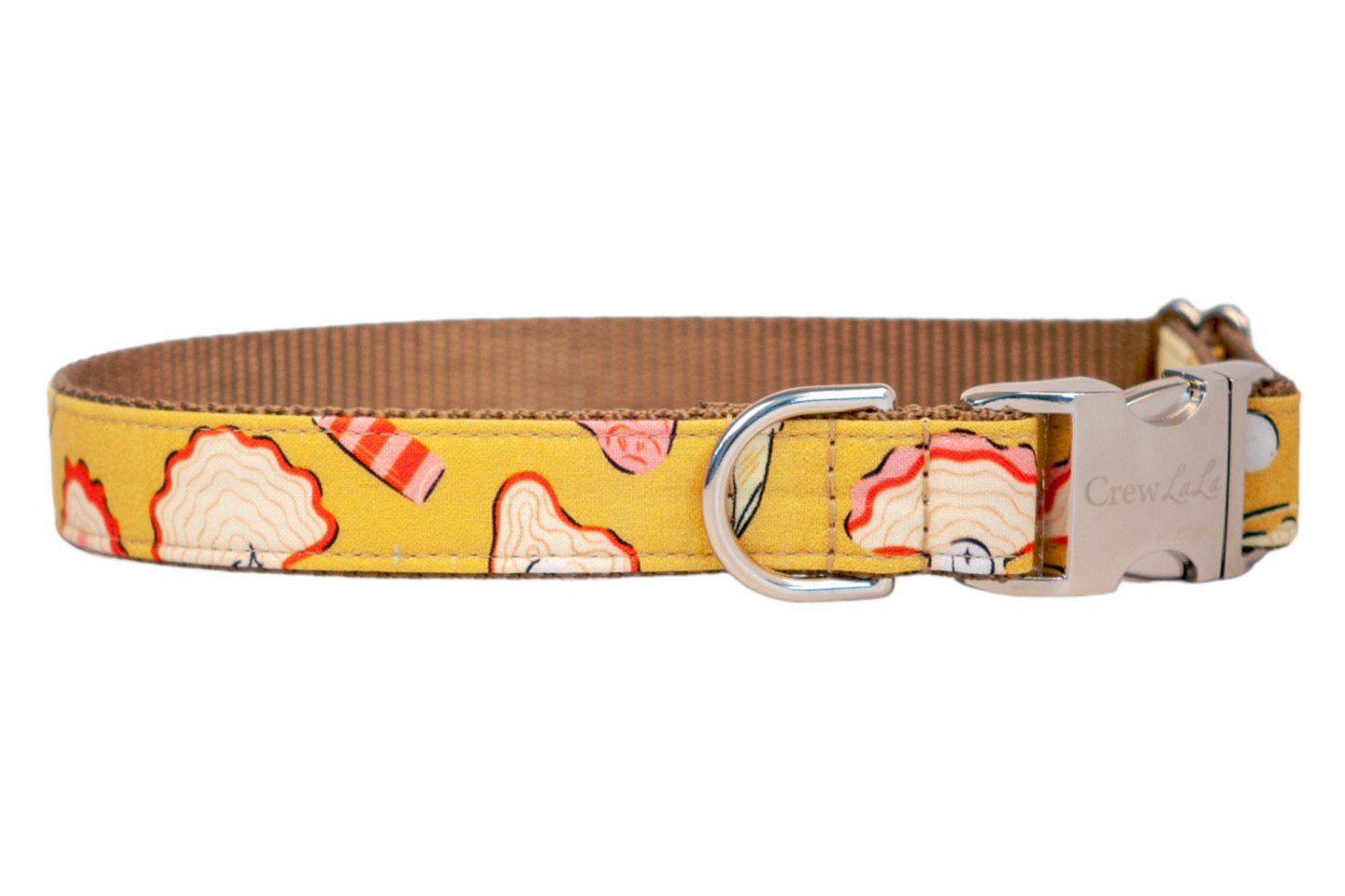 Oyster Roast Dog Collar On Tan - Crew LaLa