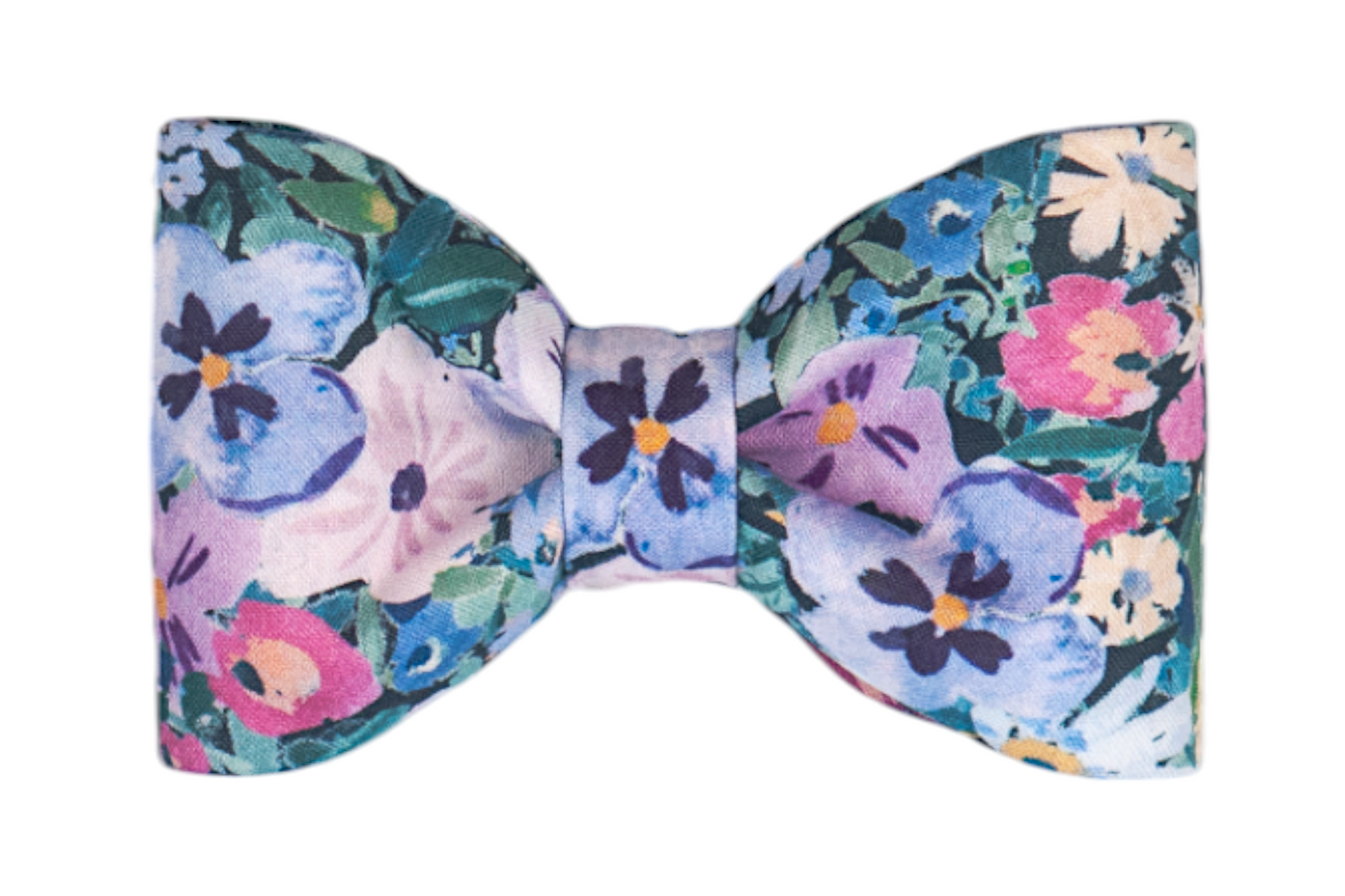 Purple Pansies Dog Bow Tie - Crew LaLa