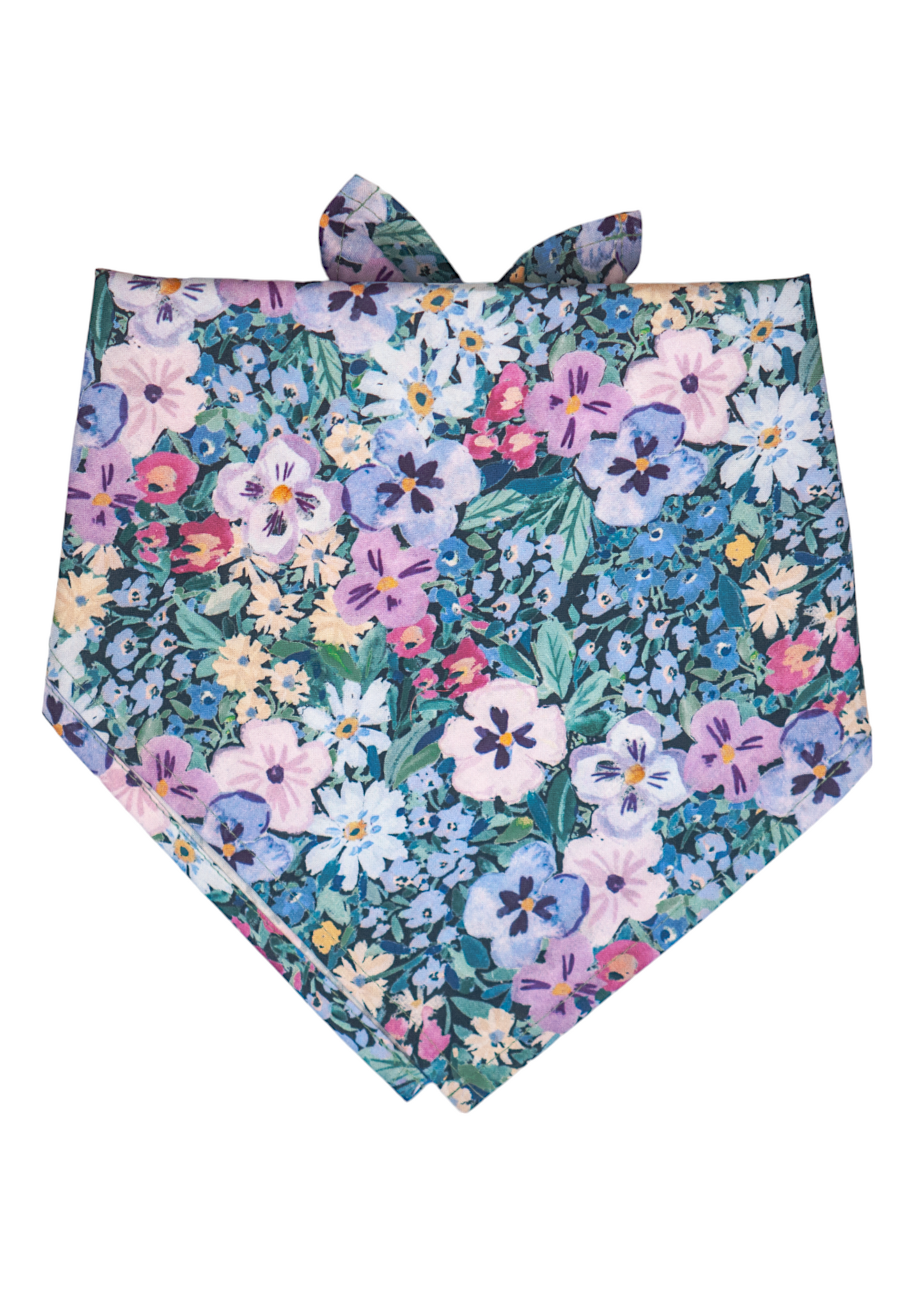Purple Pansies Dog Bandana - Crew LaLa
