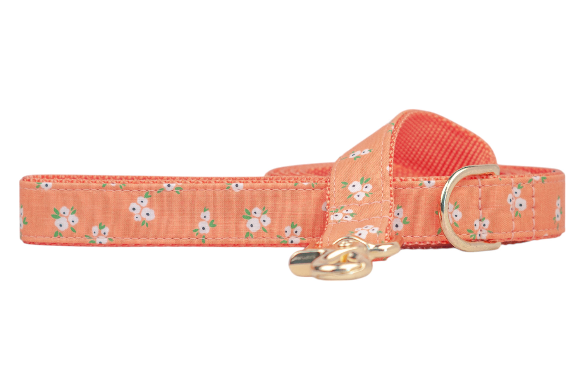 Tangerine Floral Dog Leash - Crew LaLa