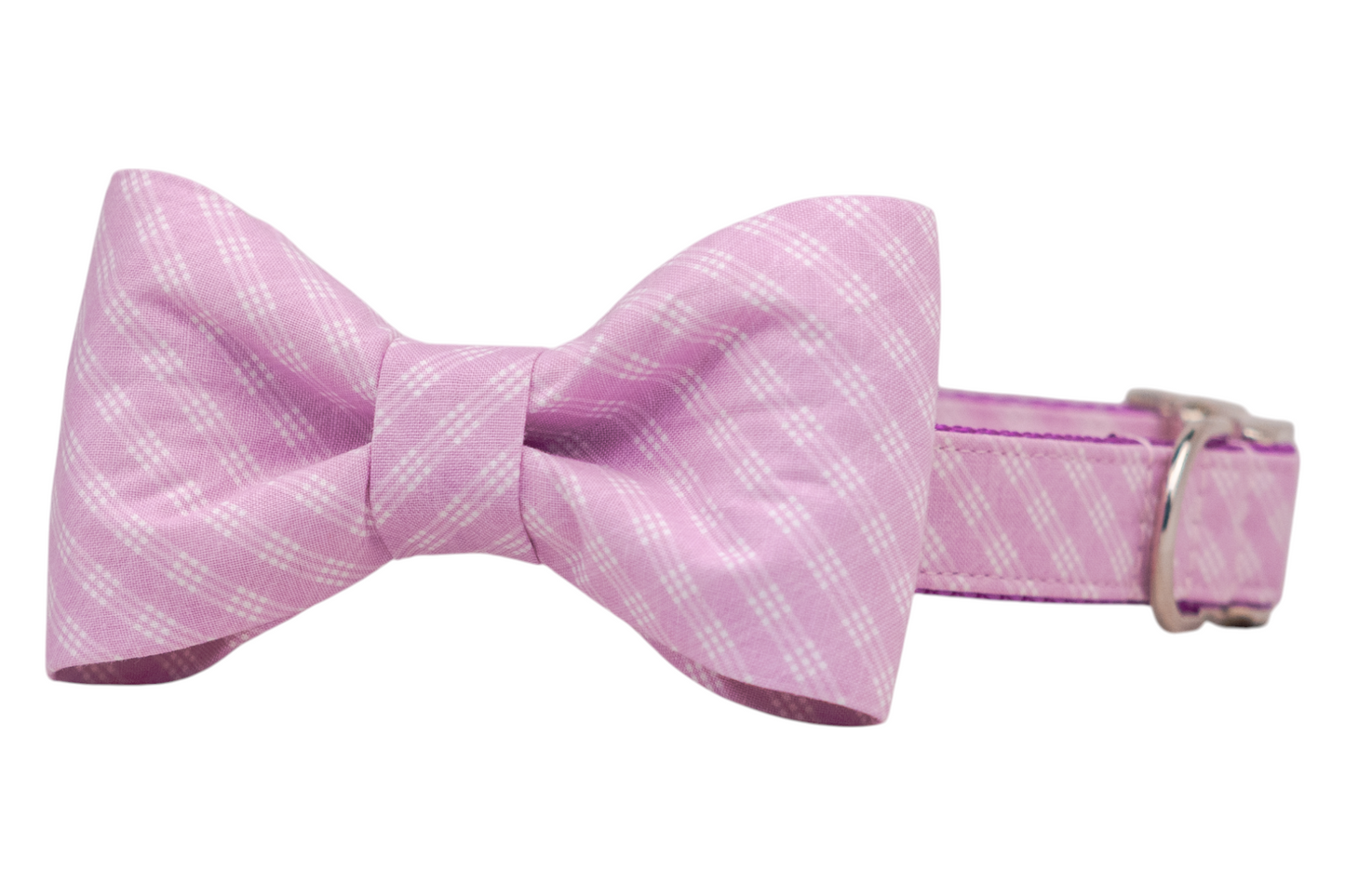 Violet Lattice Bow Tie Dog Collar - Crew LaLa