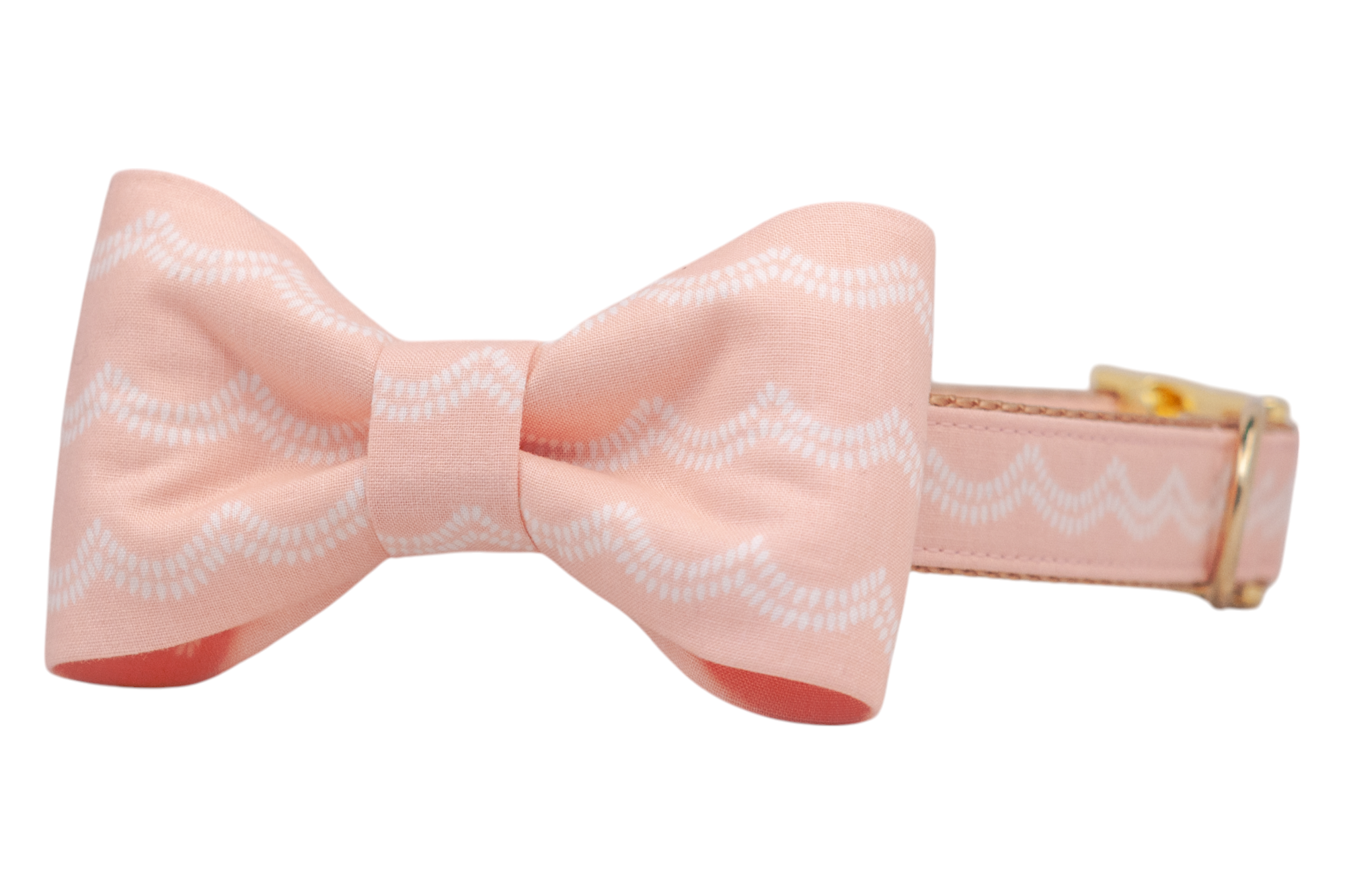 Blush Waves Bow Tie Dog Collar - Crew LaLa