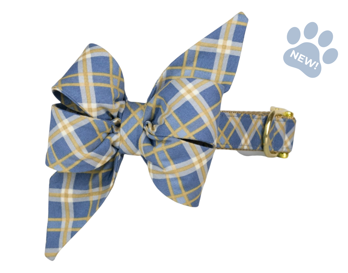 Blue Ridge Plaid Belle Bow Collar