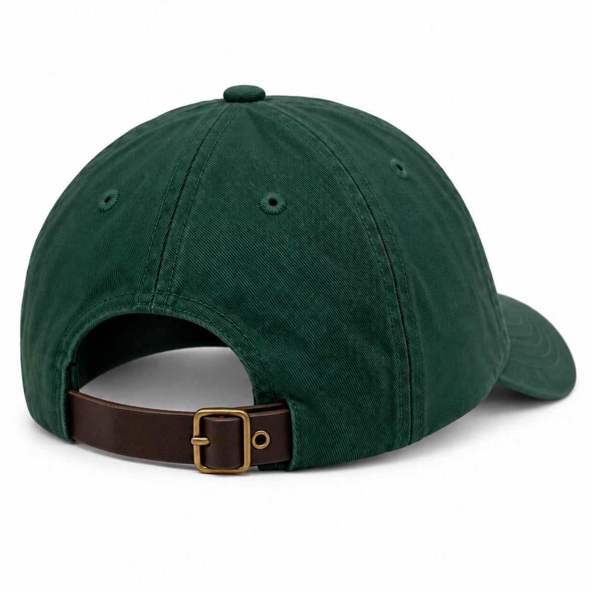 Forest Green Dog Dad Hat – back view, no embroidery