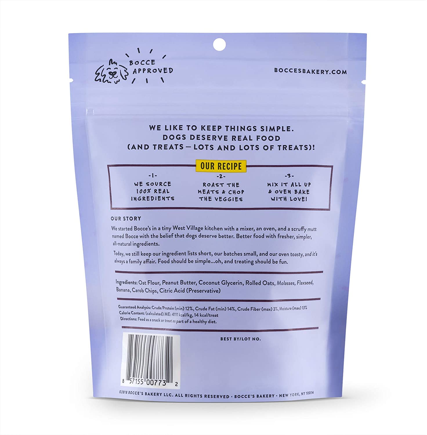 Bocce's "PB-Banana Chip" Soft & Chewy Dog Treats - Crew LaLa