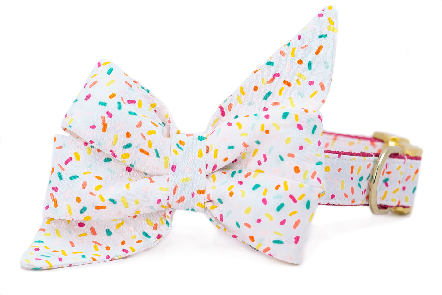 Birthday Sprinkles Belle Bow Dog Collar - Crew LaLa