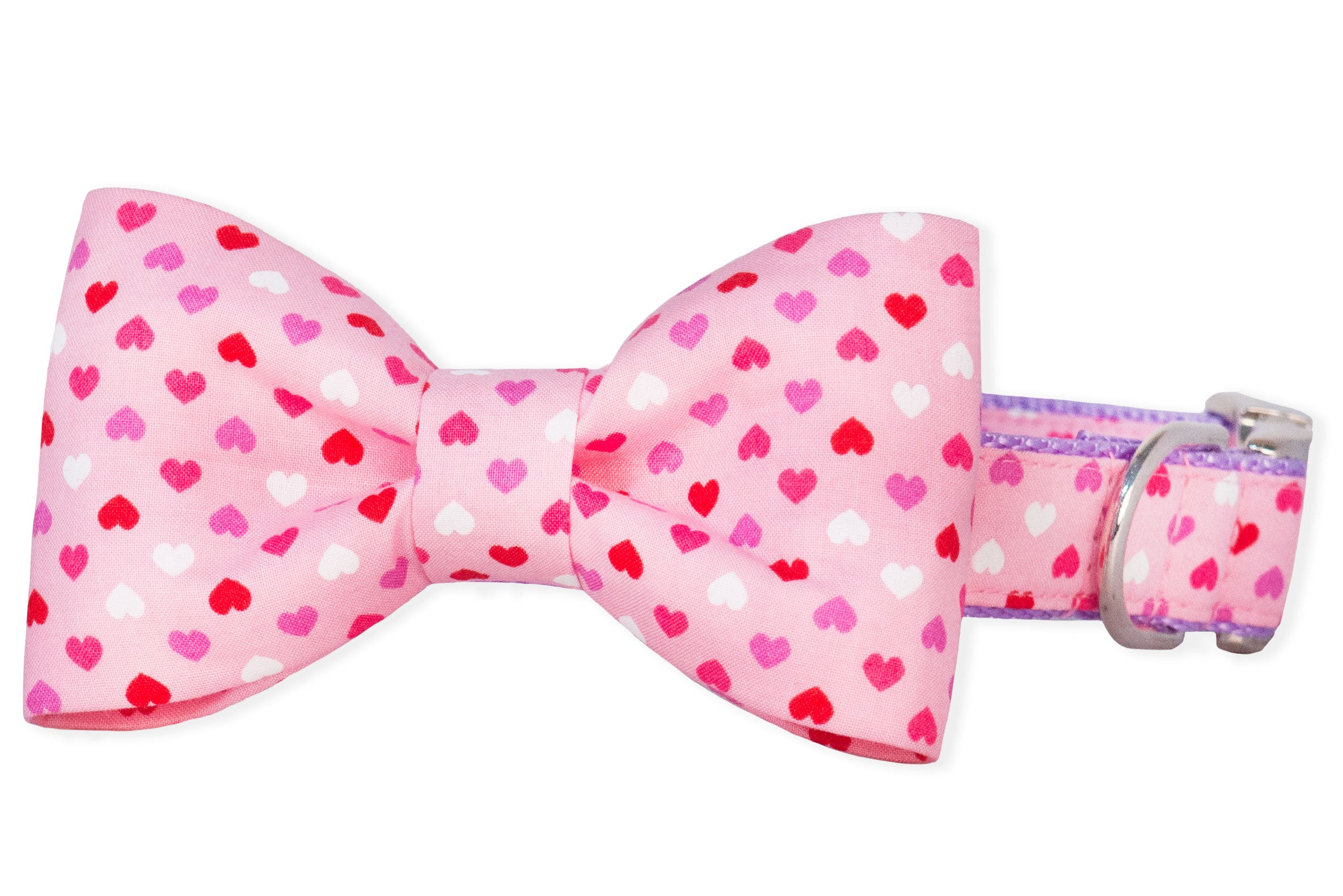 Candy Hearts Bow Tie Dog Collar - Crew LaLa