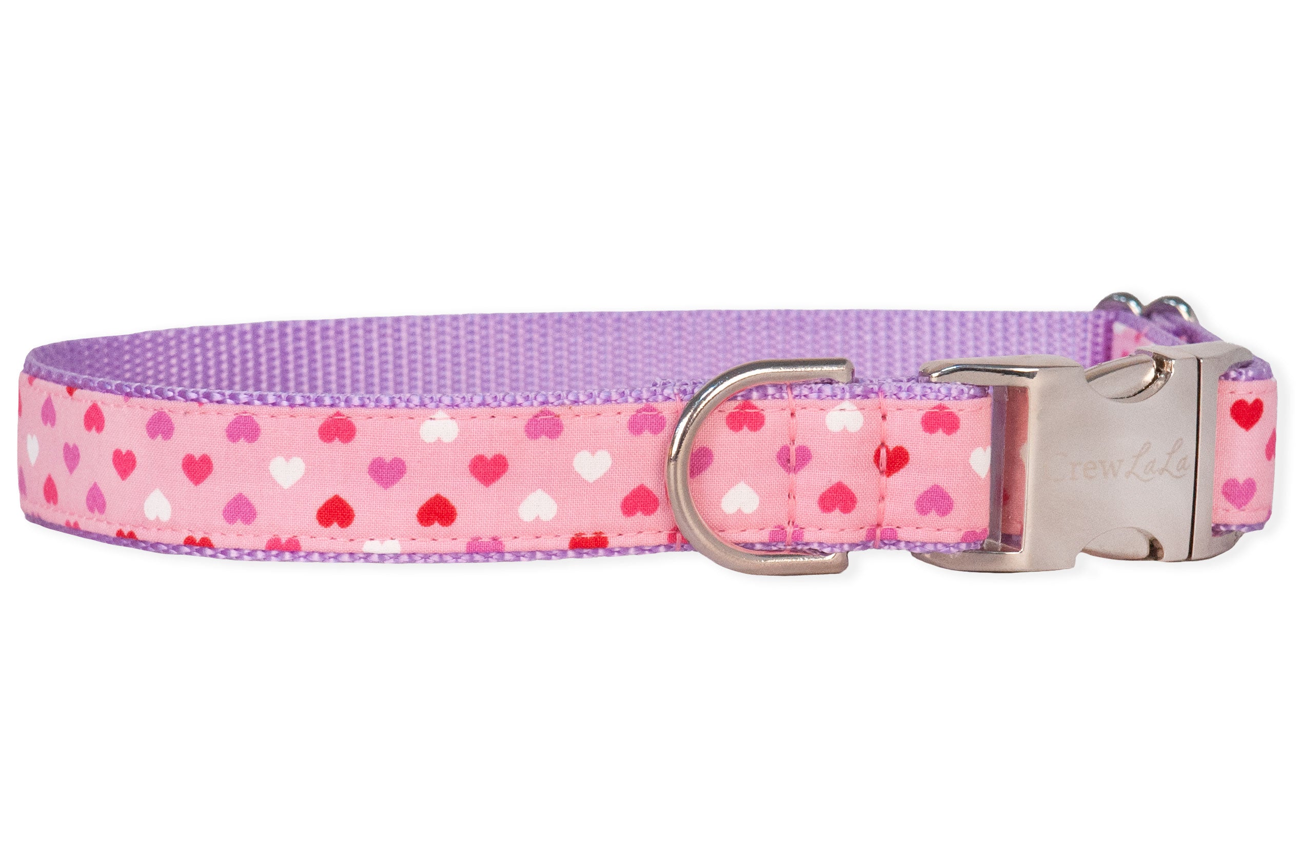 Candy Hearts Belle Bow Dog Collar - Crew LaLa