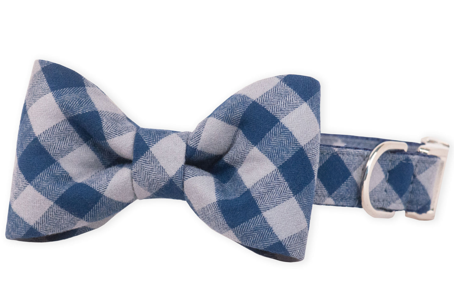 Cobblestone Plaid Bow Tie Dog Collar - Crew LaLa