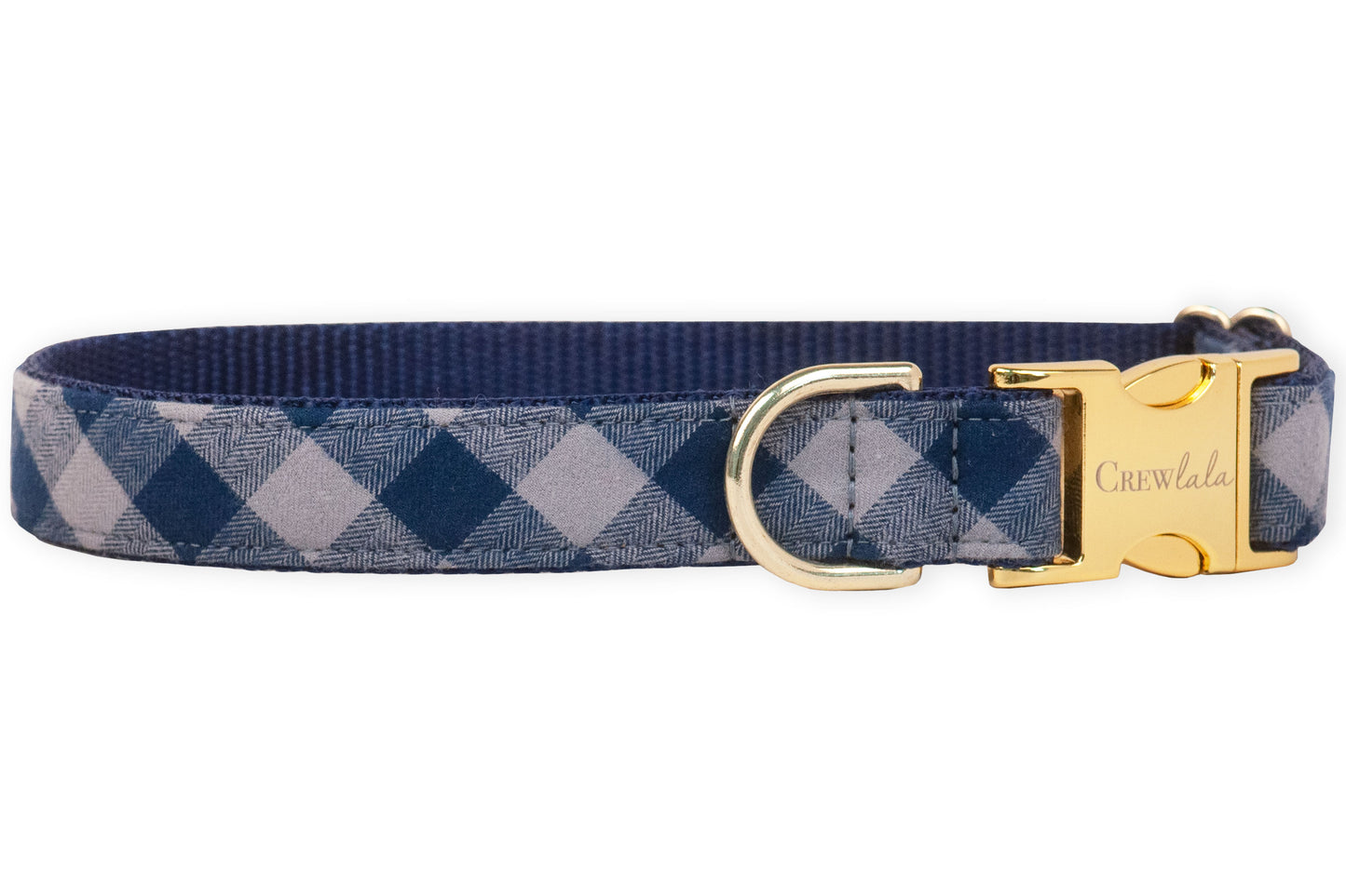 Cobblestone Plaid Belle Bow Dog Collar - Crew LaLa