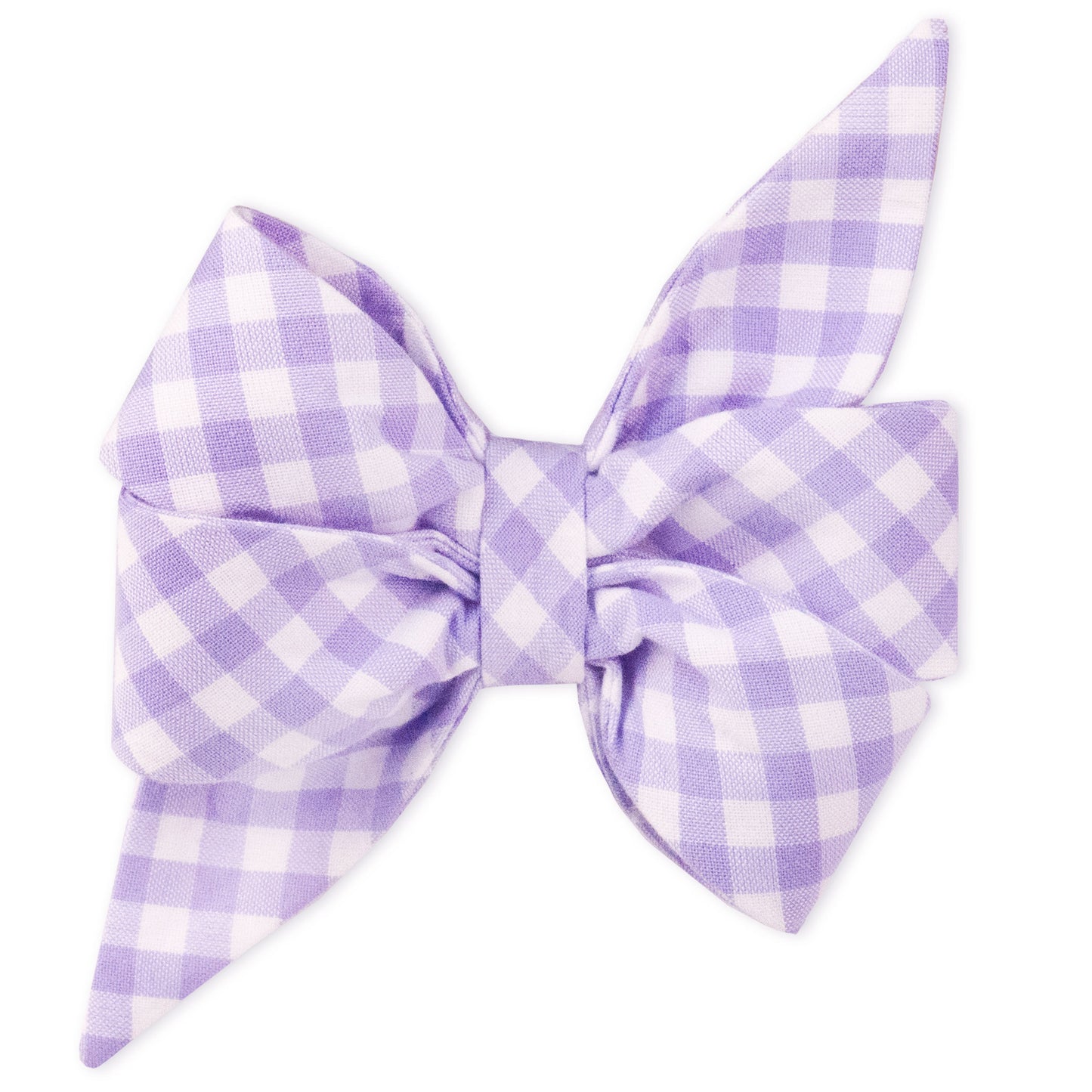 Lavender Picnic Plaid Belle Bow Dog Collar - Crew LaLa