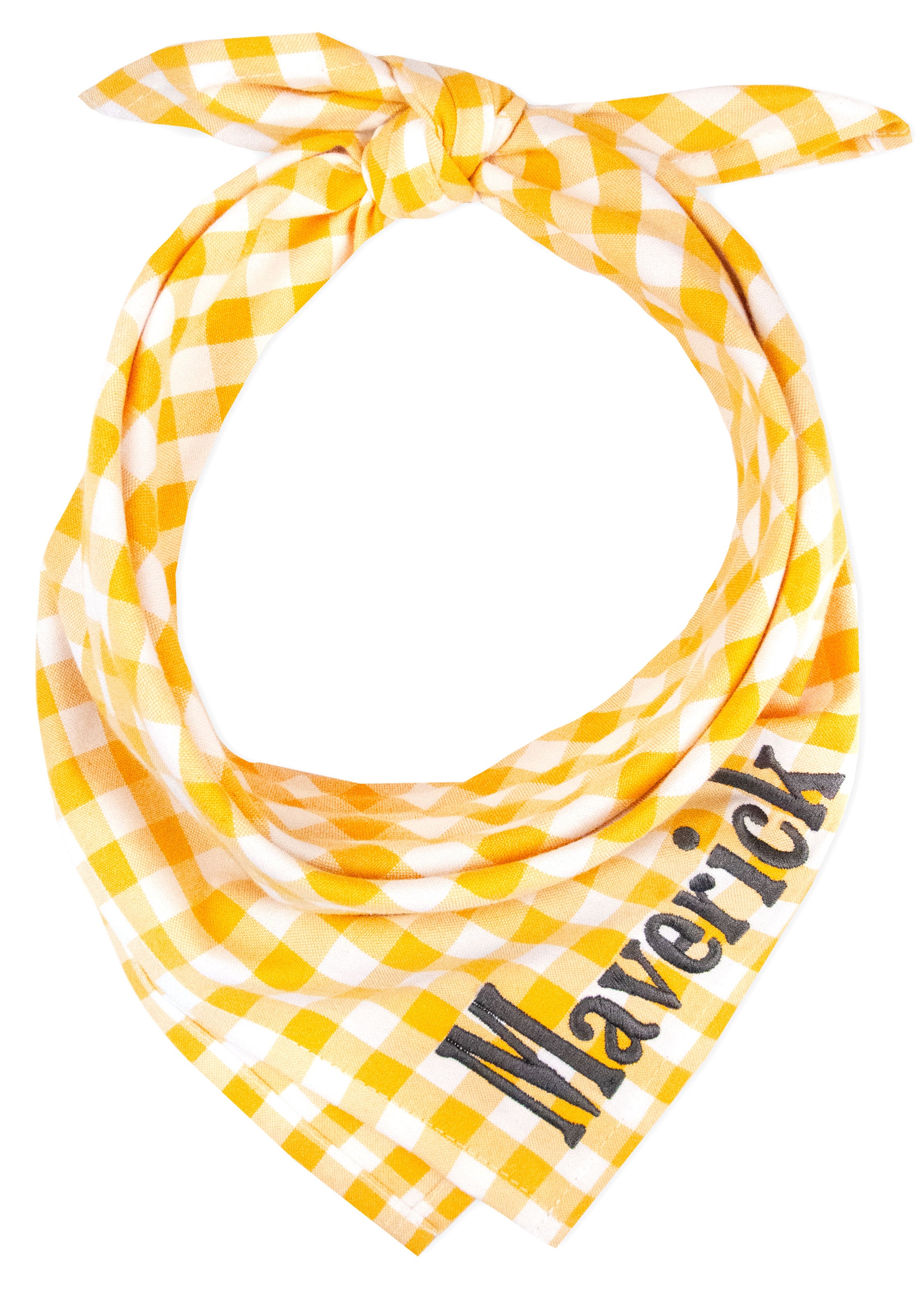 Mustard Check Dog Bandana - Crew LaLa