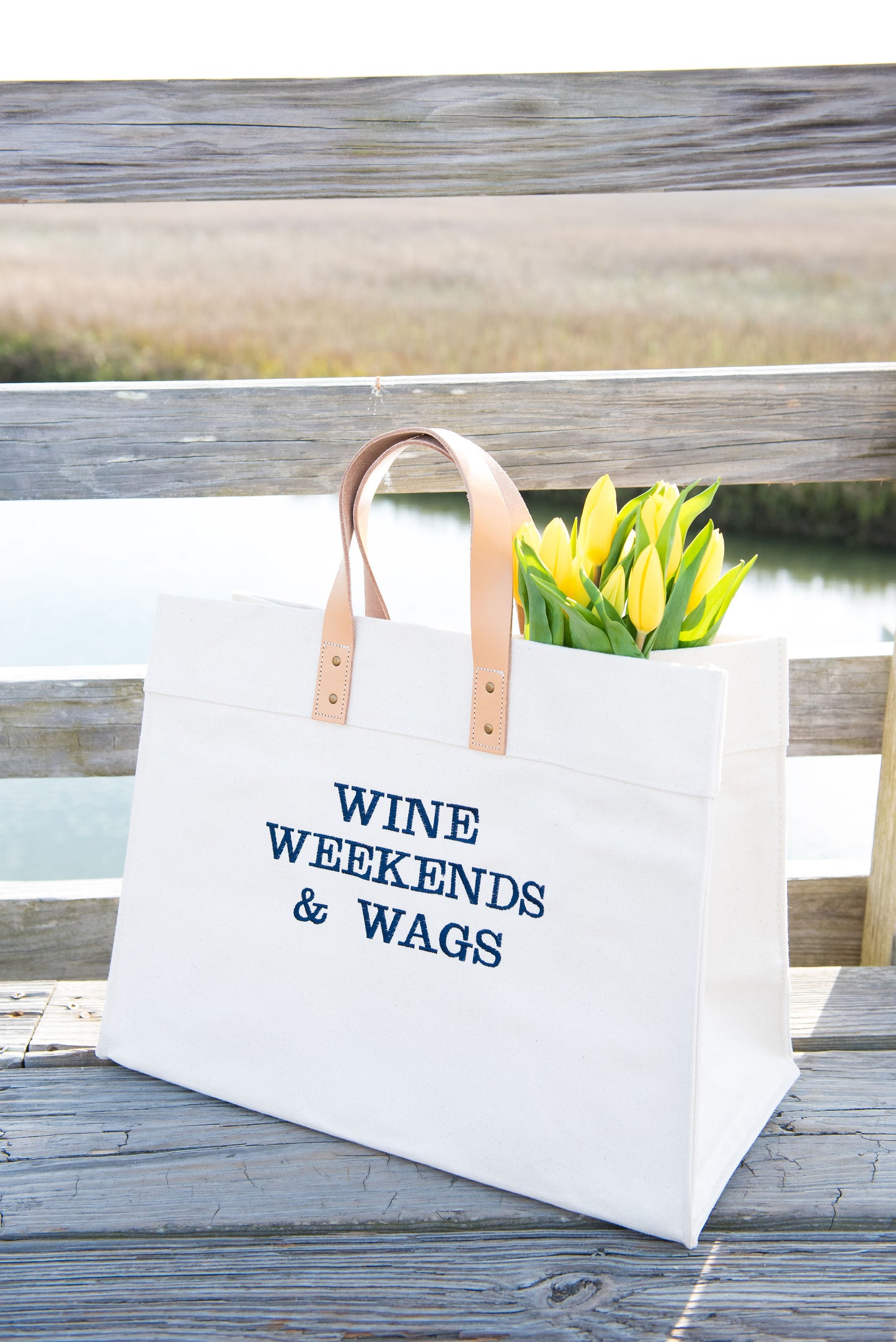 Wine, Weekends & Wags Tote Bag - Three Styles! - Crew LaLa