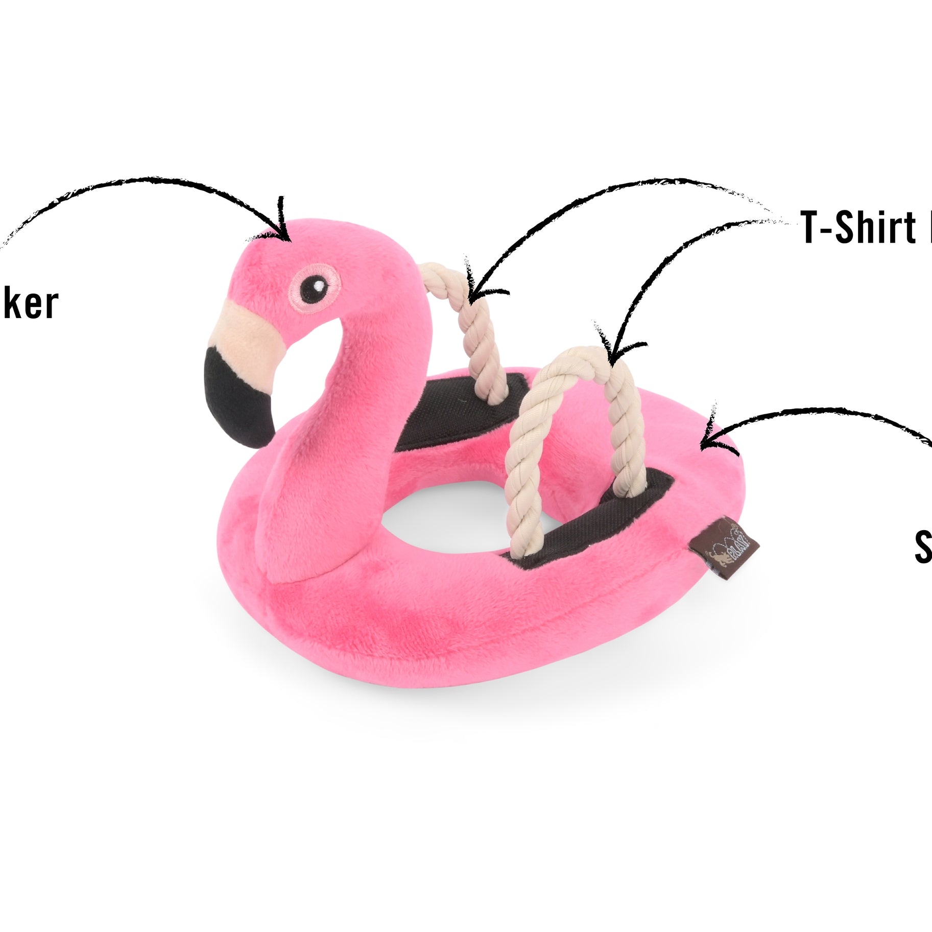 Tropical Paradise Flamingo Float Dog Toy - Crew LaLa