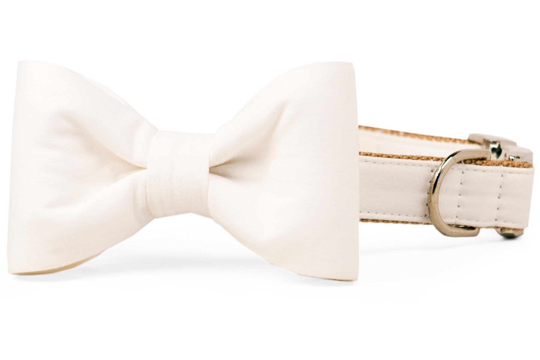 Ivory Bow Tie Dog Collar - Crew LaLa