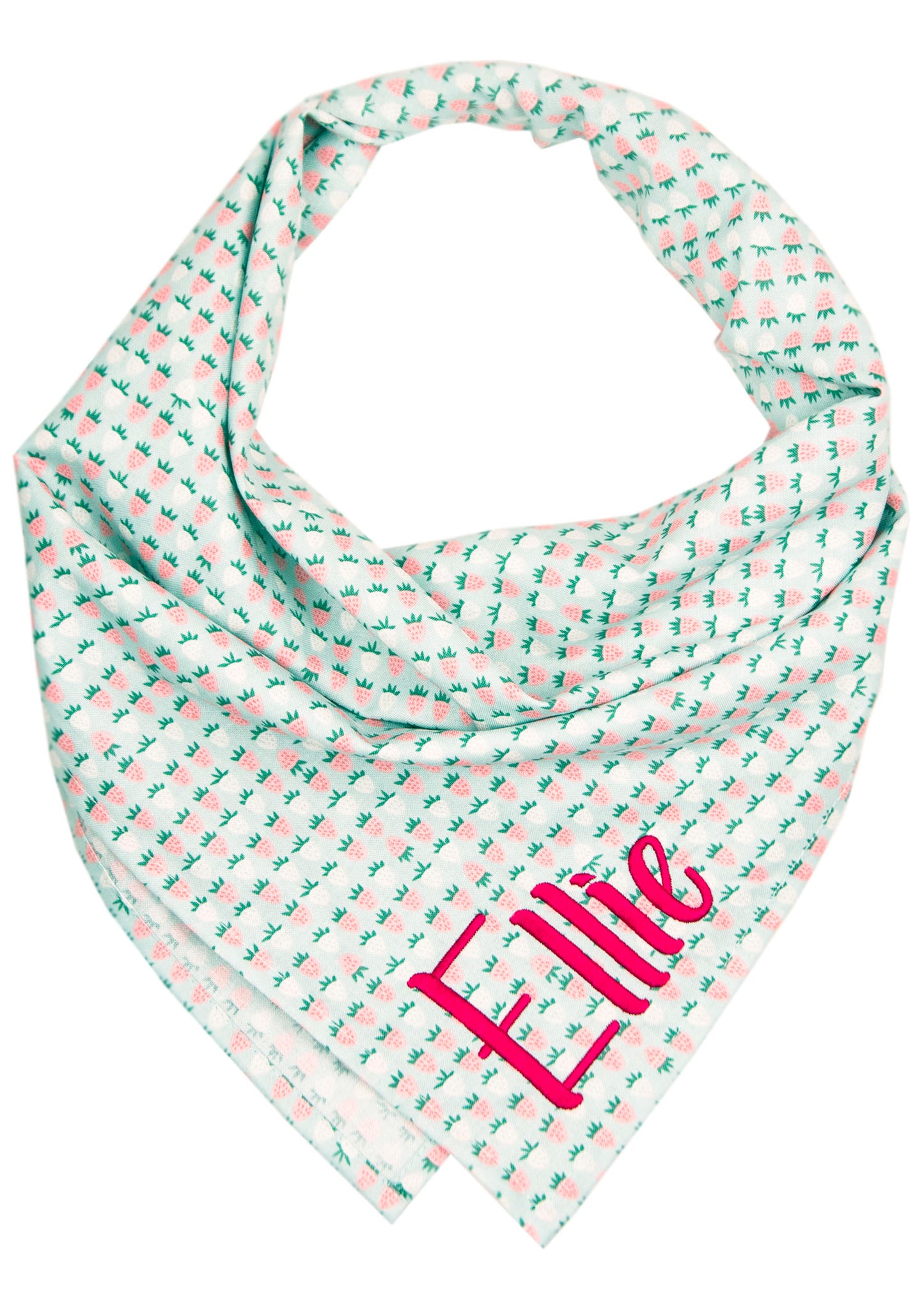 Mint Strawberries Dog Bandana - Crew LaLa
