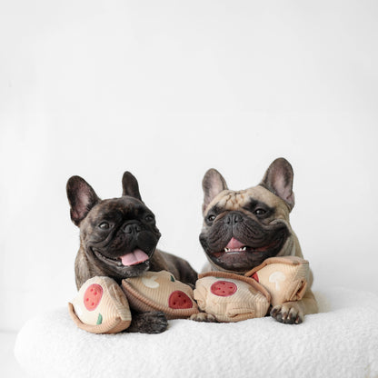 DEEP DISH PIZZA // ENRICHMENT DOG TOY // Squeaky + Snuffle - Crew LaLa