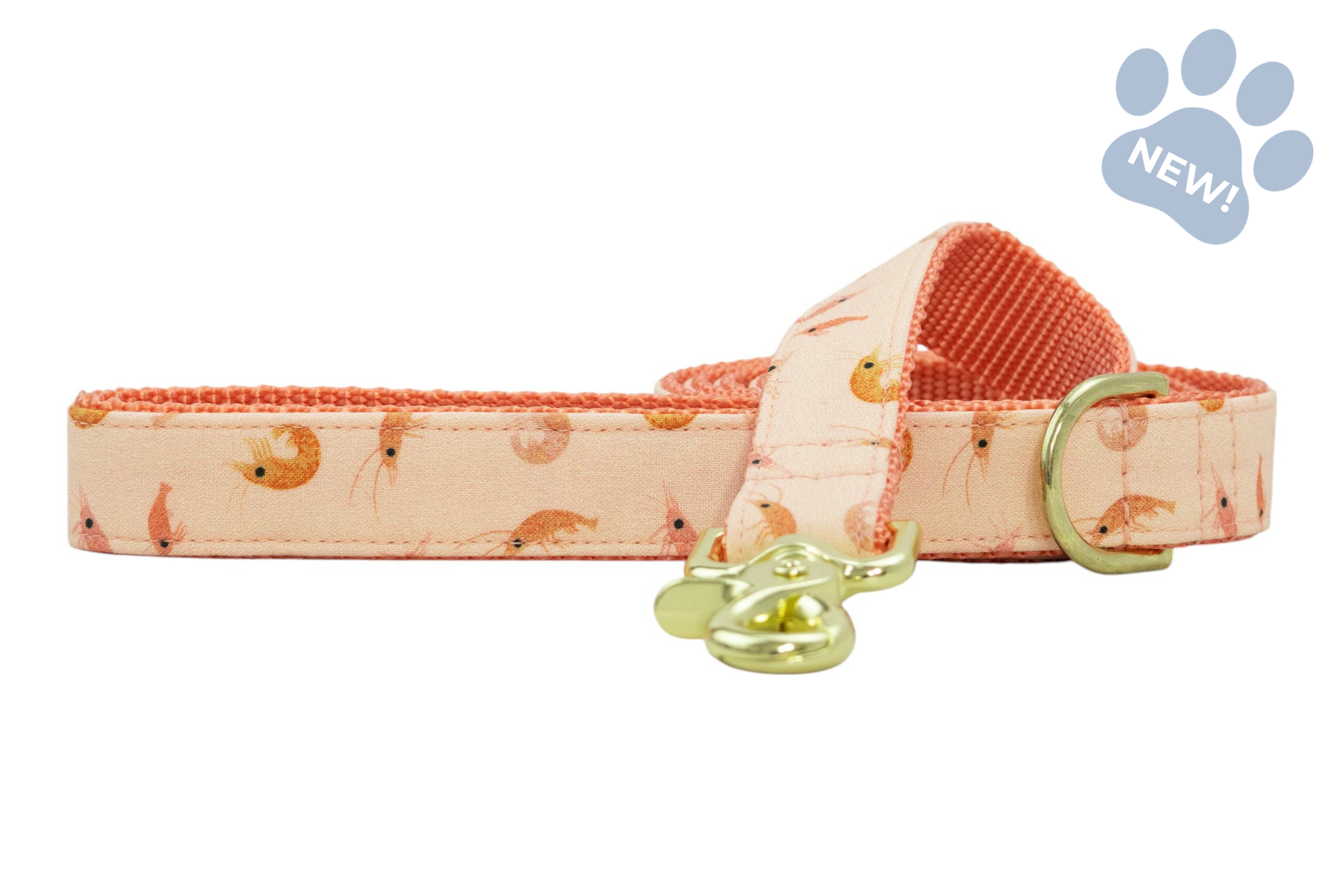 Peach Prawns Dog Leash - Crew LaLa