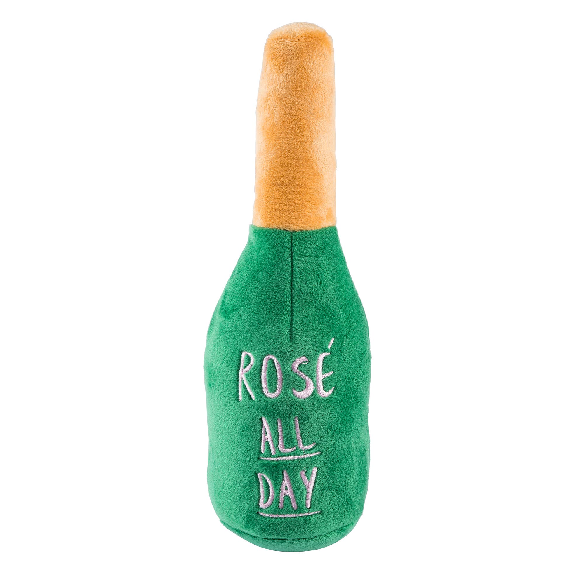 Woof Clicquot Rose' Champagne Bottle Squeaker Dog Toy - Crew LaLa