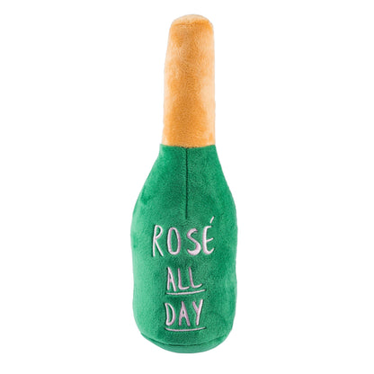 Woof Clicquot Rose' Champagne Bottle Squeaker Dog Toy - Crew LaLa