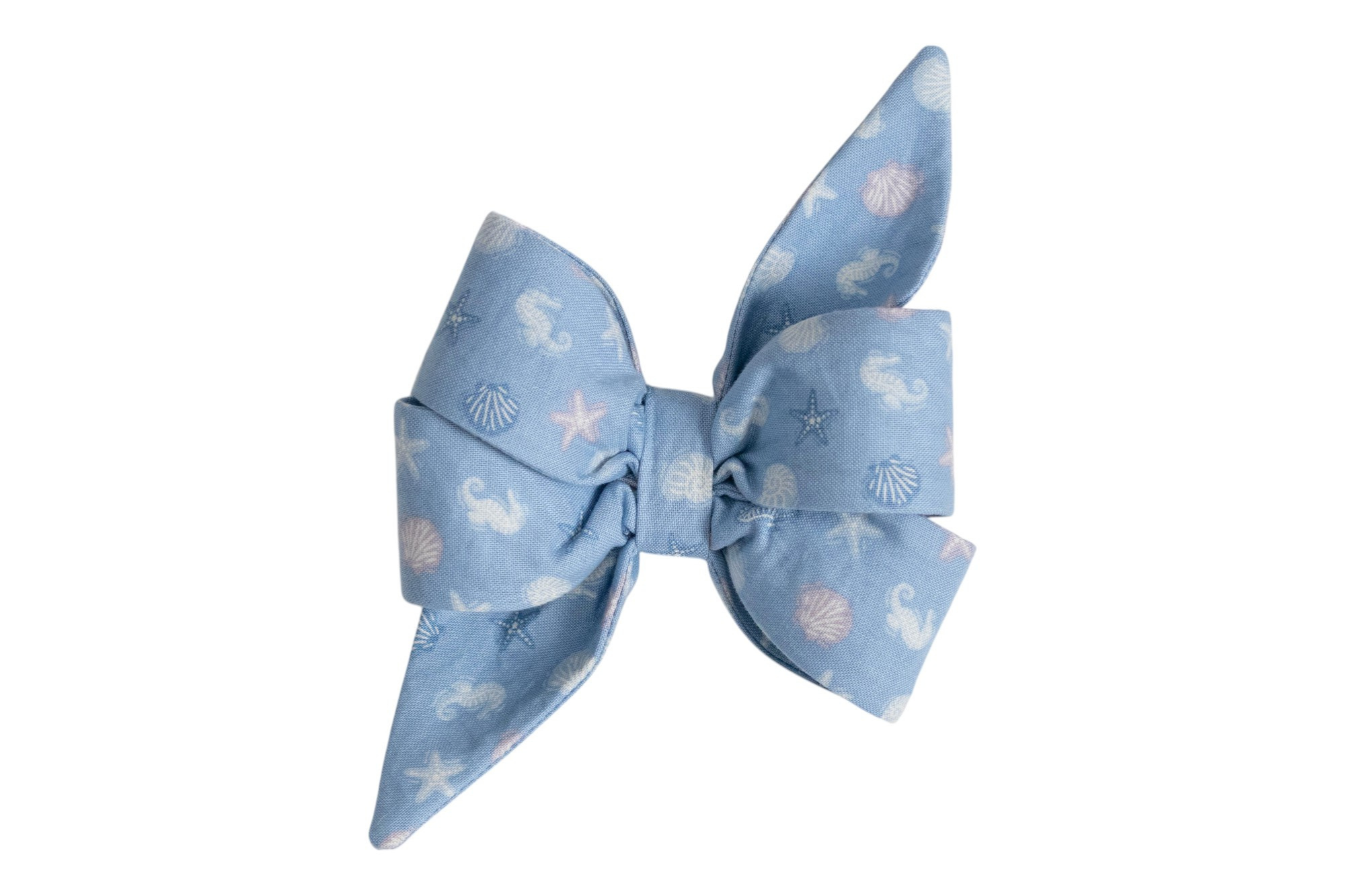 Blue Sea Shells Belle Bow