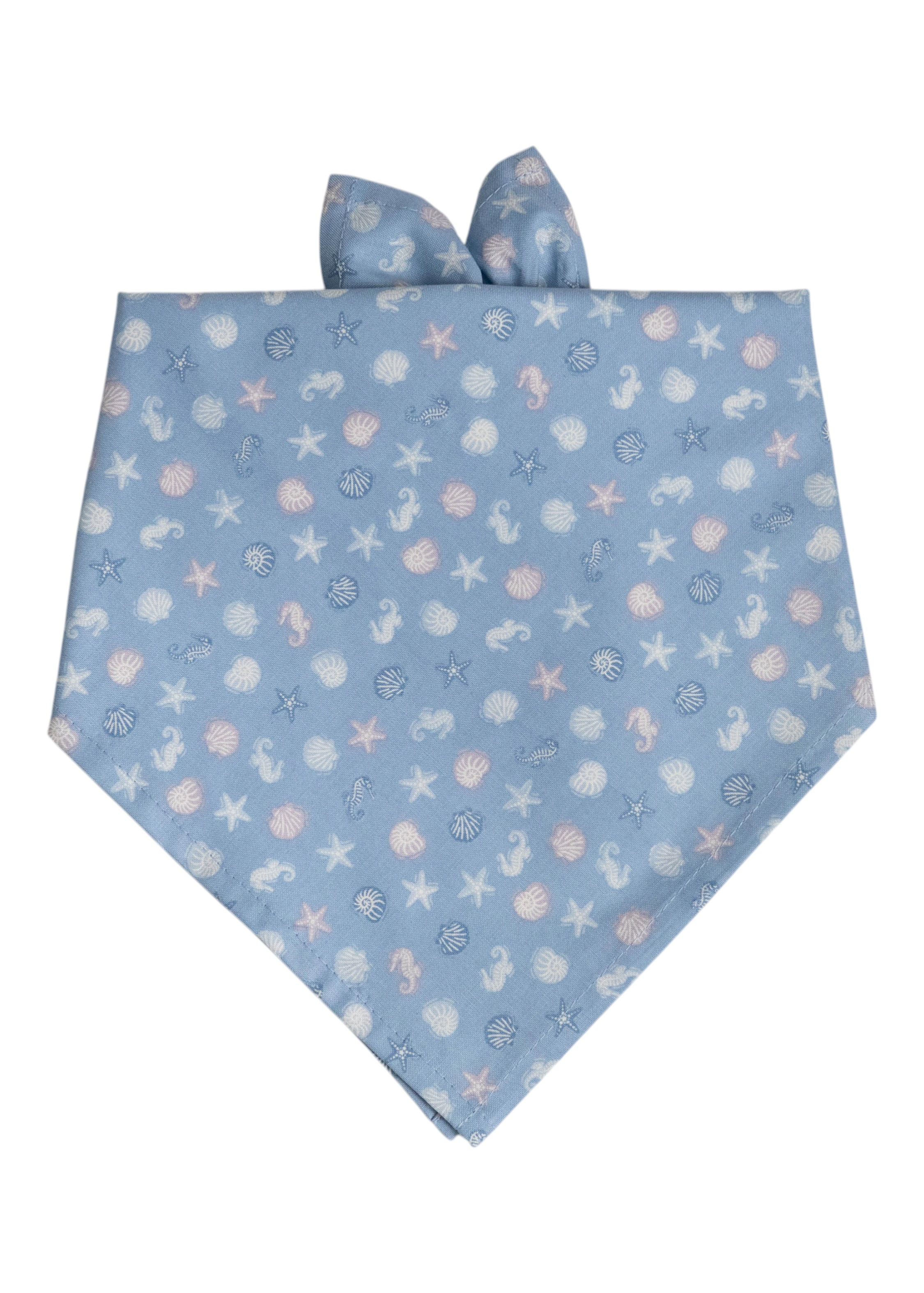 Blue Sea Shells Dog Bandana