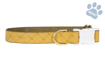 Old Gold Plaid Belle Bow Collar