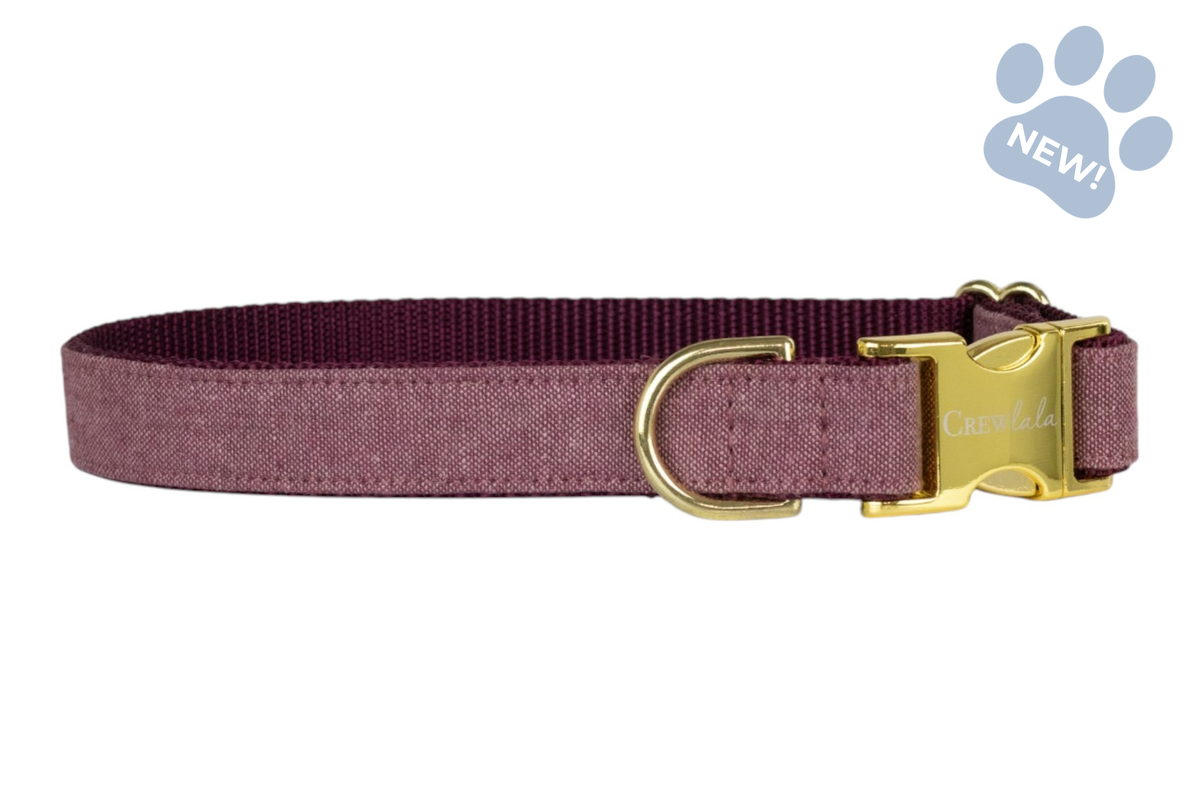 Merlot Linen Belle Bow Collar