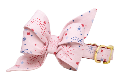 Pink Fireworks Belle Bow Collar