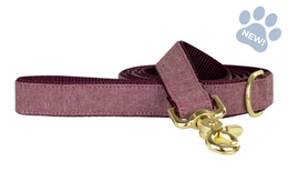 Merlot Linen Dog Leash