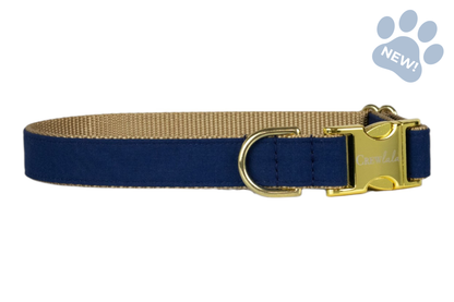 Navy Blue Belle Bow Dog Collar
