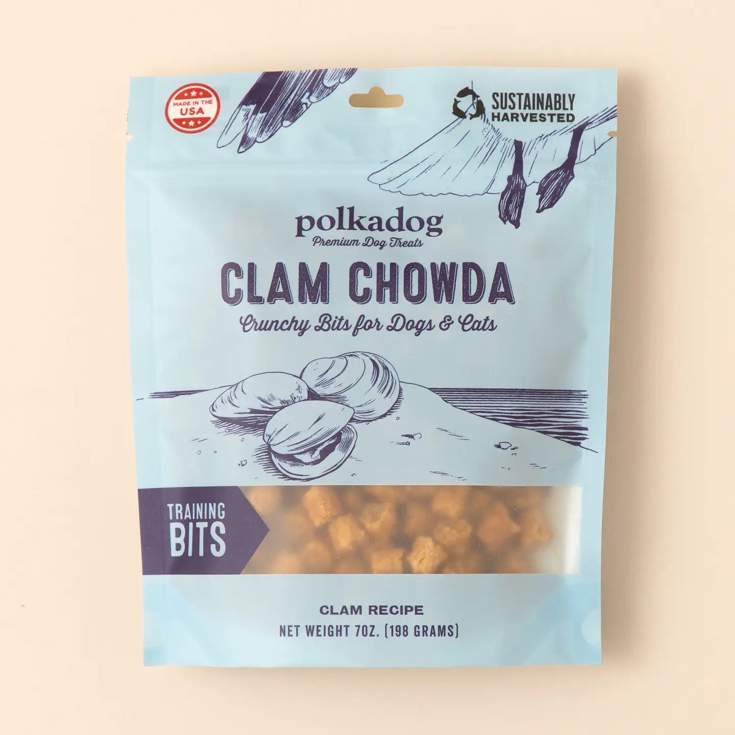Clam Chowda Training Bits Dog Treats - Crew LaLa
