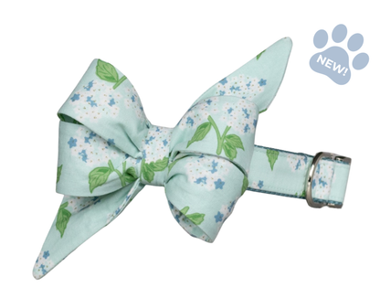 Blue Hydrangeas Belle Bow Collar