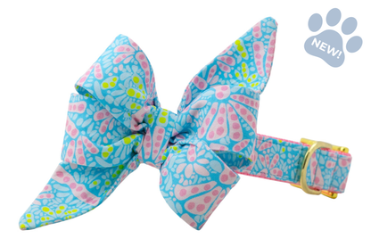 Poppy Pink Belle Bow Collar - Crew LaLa