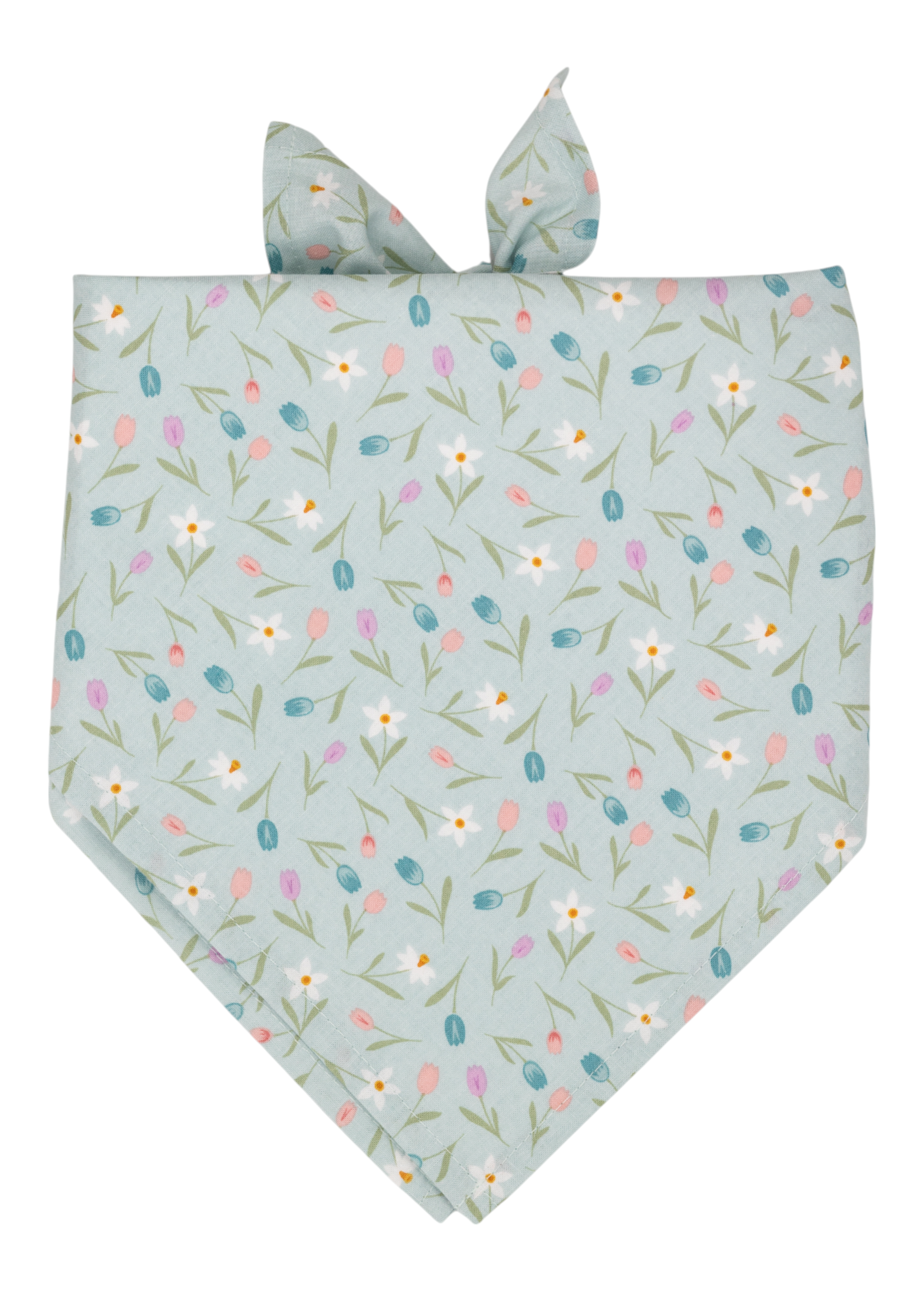 Dusty Blue Tulips Dog Bandana - Crew LaLa