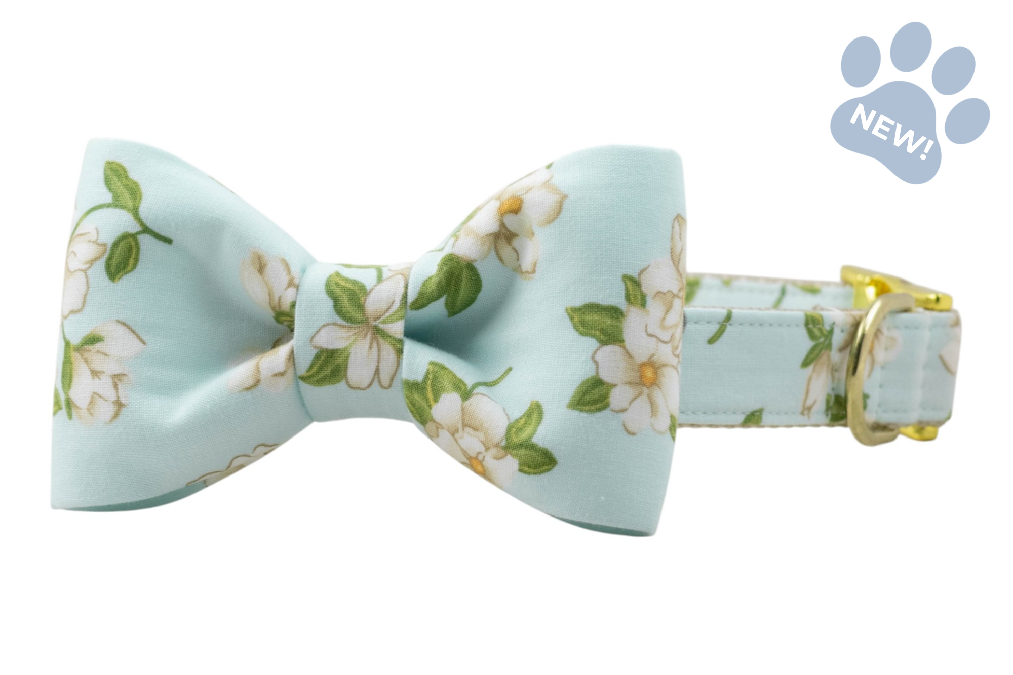Sky Magnolia Bow Tie Collar - Crew LaLa